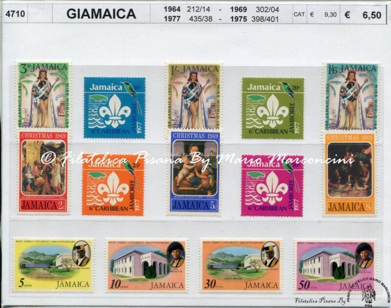 4710 Francobolli Giamaica dal 1964 al 1977