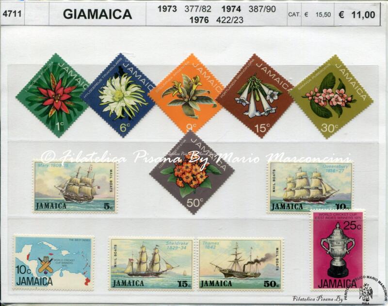 4711 Francobolli Giamaica - anni 1973, 1974, 1976