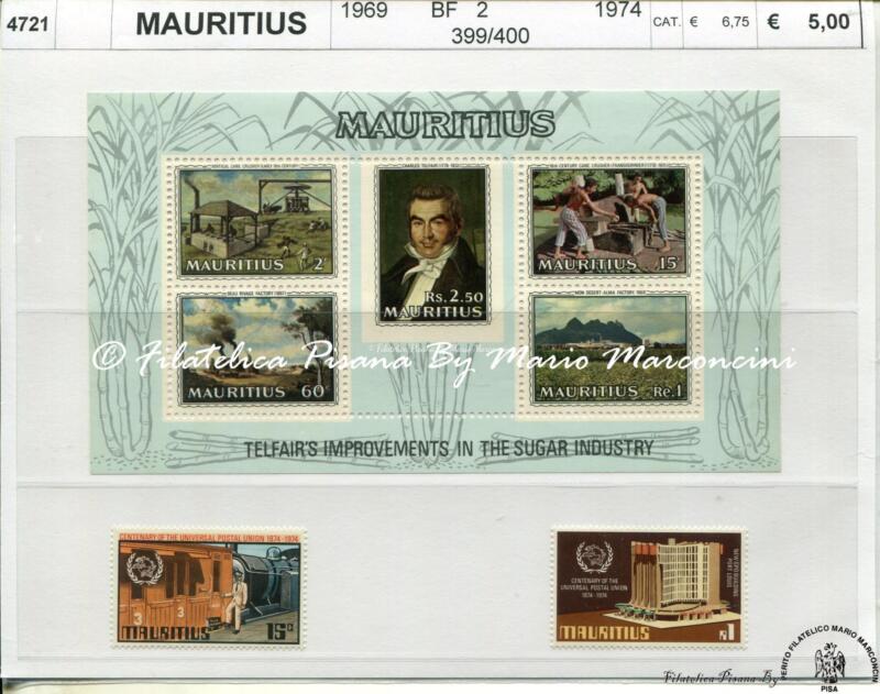 4721 Francobolli Mauritius - anni 1969 e 1974