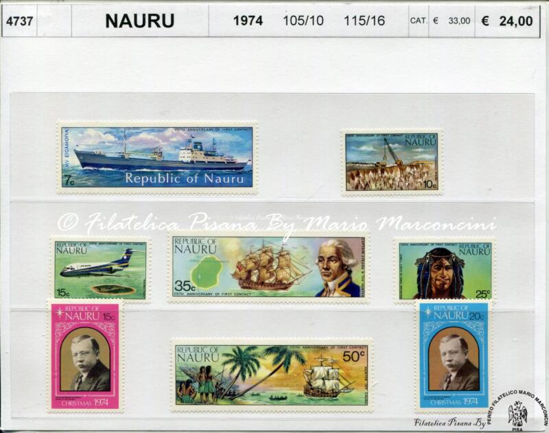 4737 Francobolli Nauru - anno 1974