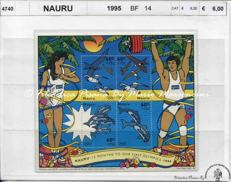 4740 Francobolli Nauru - 1995 - BF Olimpiadi 1996