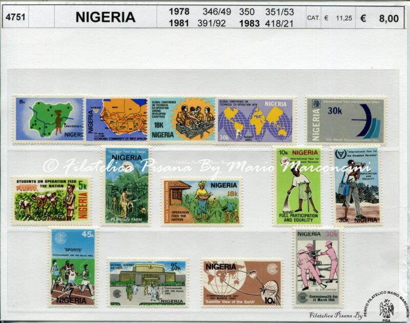4751 Francobolli Nigeria - anni 1978, 1981, 1983