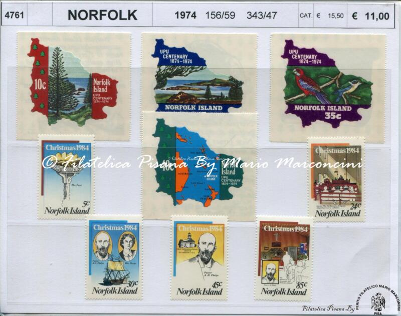 4761 Francobolli Norfolk Island - Anno 1974