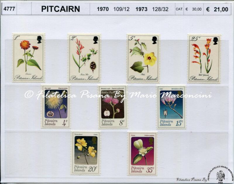 4777 Francobolli Pitcairn - Anni 1970 e 1973 Flora