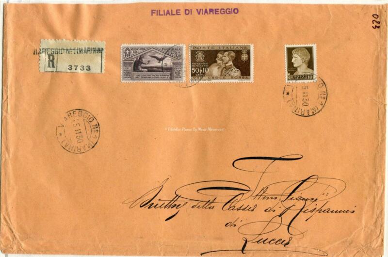 6  Italia    raccomandata da Viareggio a Lucca   1930