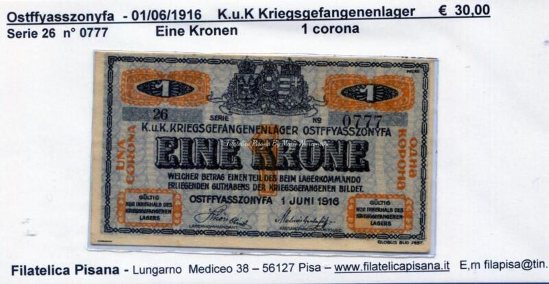 Banconota Lager Kriegs 1916 - Corona 1