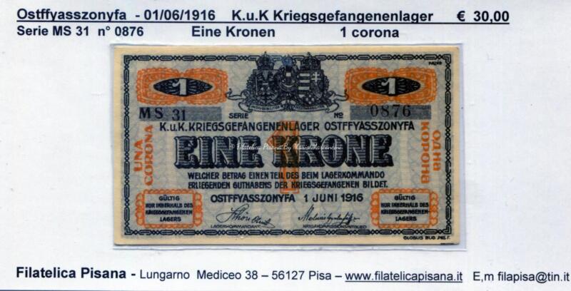 Banconota Lager Kriegs 1916 - Corona 1