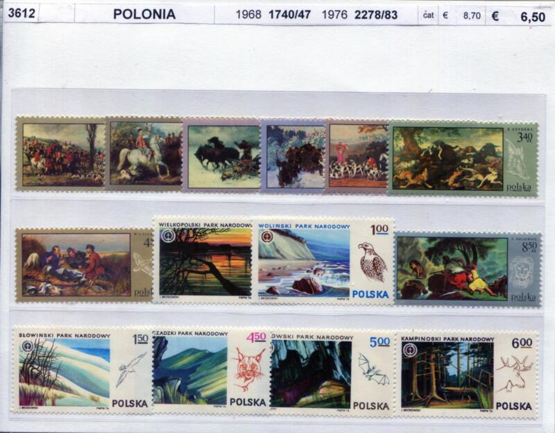 3612 Francobolli Polonia - Anni 1968, 1976 QUADRI, FLORA, FAUNA