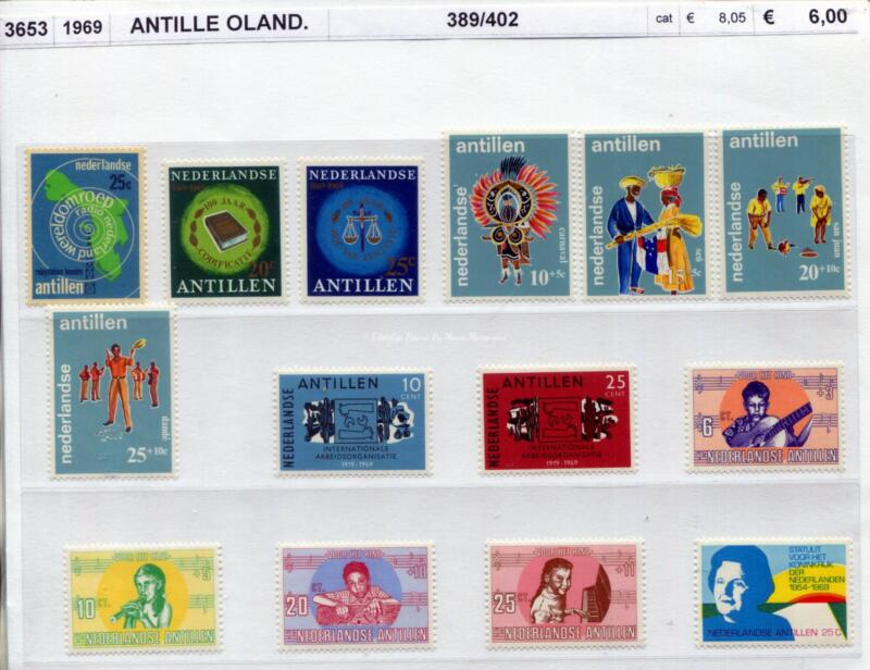 3653 Francobolli Antille Olandesi - Anno 1969