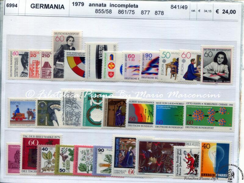 Francobolli Germania  Anno 1979 Flora Natale