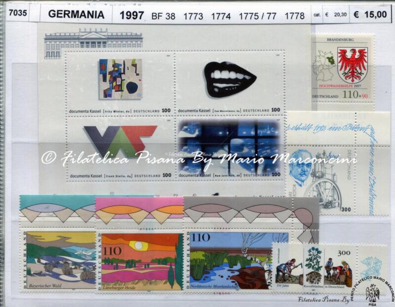 Francobolli e Foglietto Germania Anno 1997 Varie emissioni Tematiche Quadri Vedute