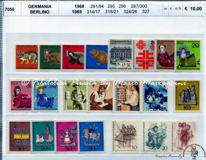 Francobolli Germania Berlino Anni 1968-1969 Emissioni varie