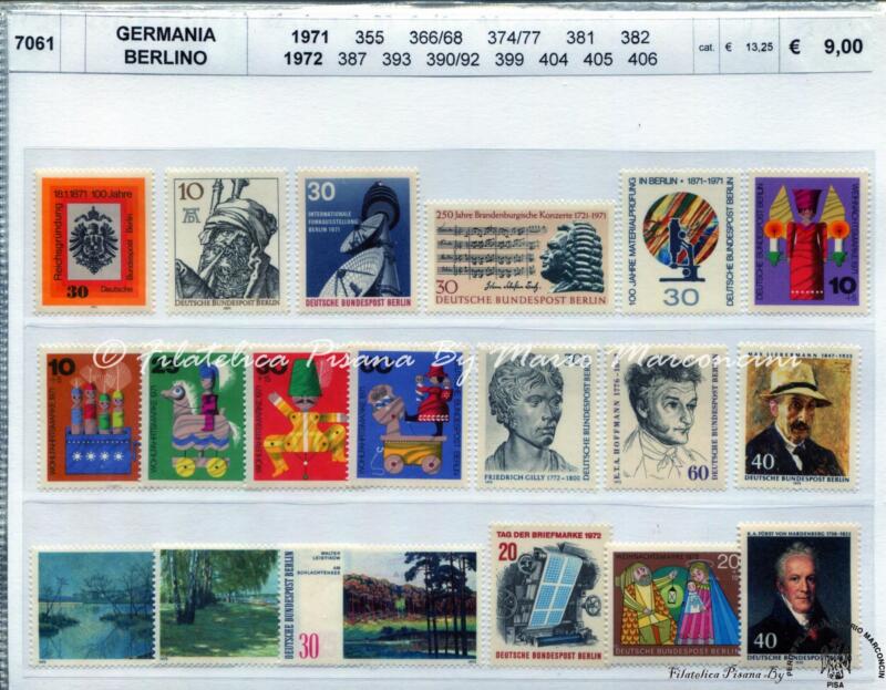 Francobolli Germania Berlino Anni 1971 e 1972