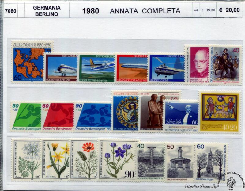 7080   Germania  Berlino  1980  annata  completa
