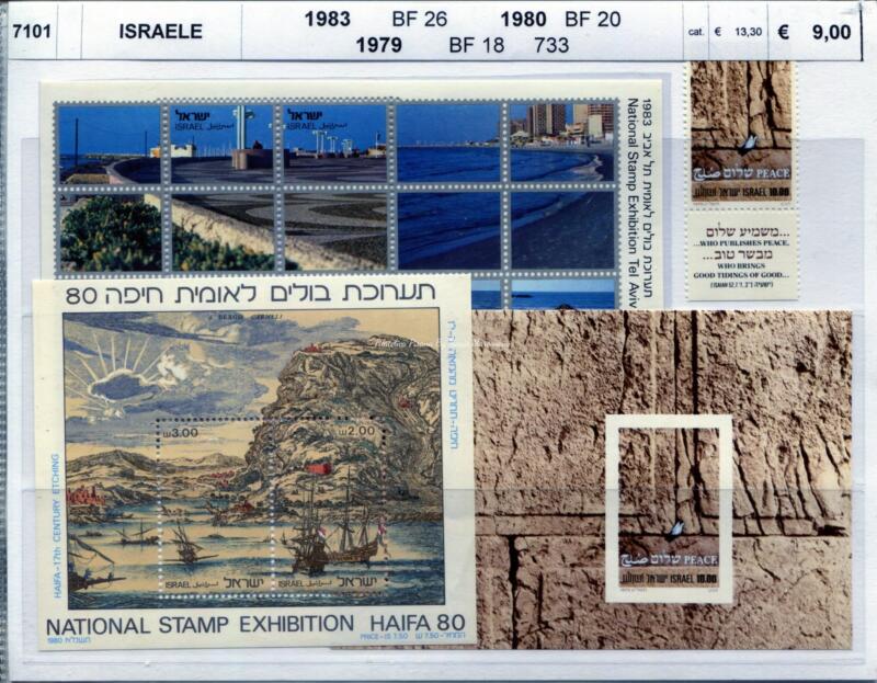 Francobolli Foglietti Israele Anni 1979-1983 Varie emissioni