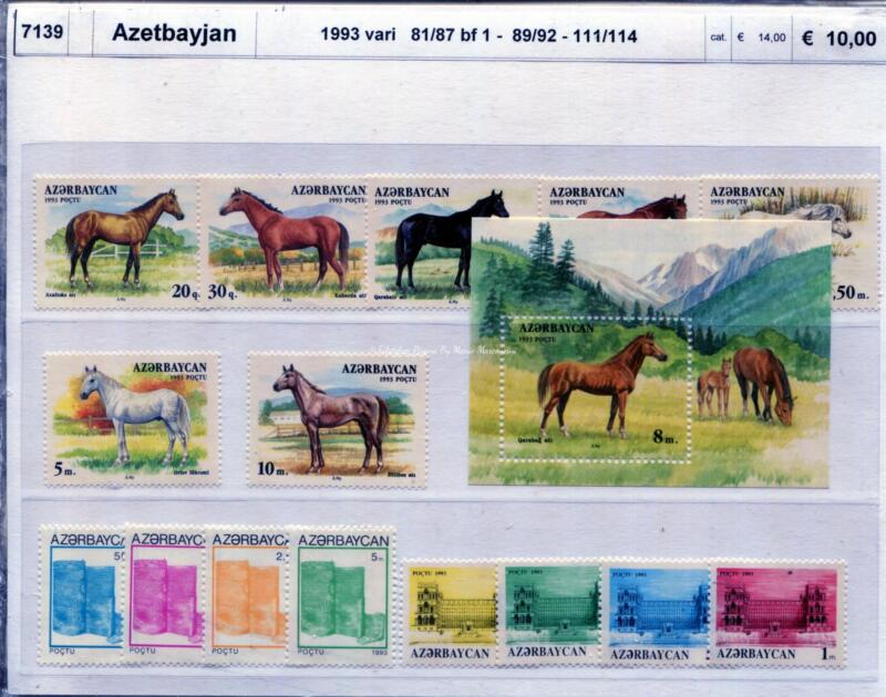 Francobolli Azerbaigian Anno 1993 Varie emissioni