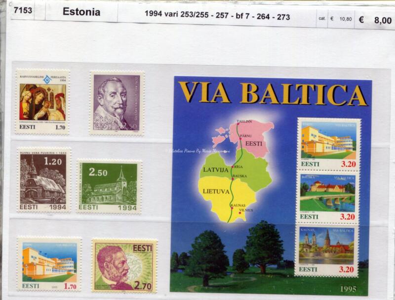 Francobolli Estonia Anno 1994 Varie emissioni