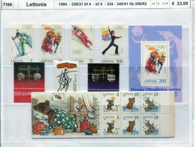Francobolli Foglietto e libretto Lettonia Anno 1994