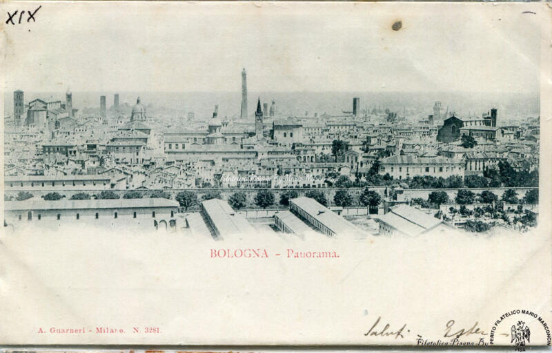 Cartolina illustrata. Bologna - Panorama