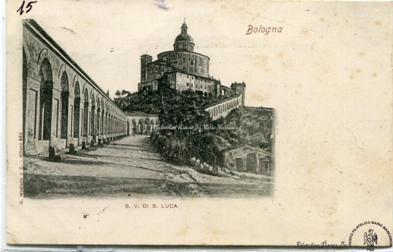 Cartolina illustrata. Bologna B. V. di S. Luca