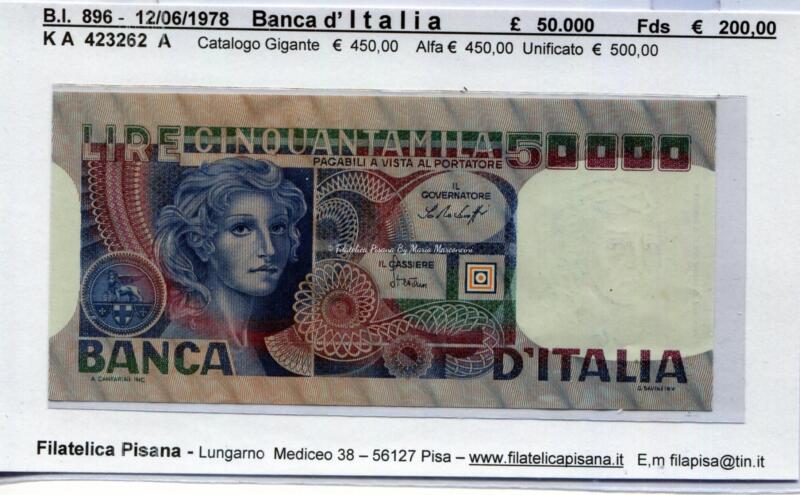 Banconota Italia - data 12/06/1978 - Lire 50.000