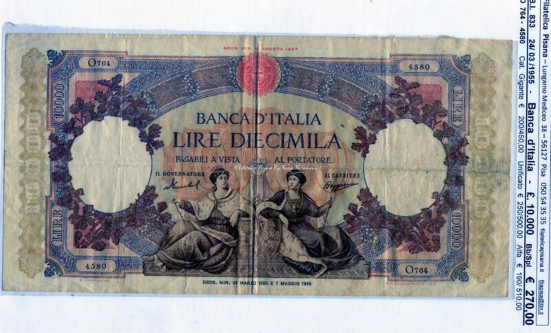 Banconota Banca d'Italia - Anno 1955 - Lire 10.000