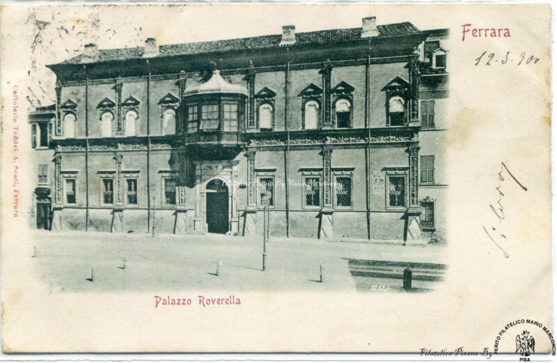 Cartolina illustrata. Ferrara - Palazzo Roverella