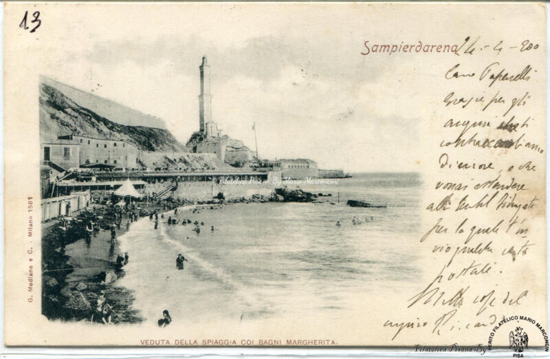 Cartolina illustrata Sampierdarena