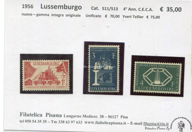 2  Lussemburgo  1956  C.E.C.A  511/513  ***