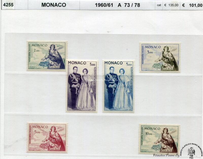 4255  Monaco  1960/1961   Reali  pa 73/78