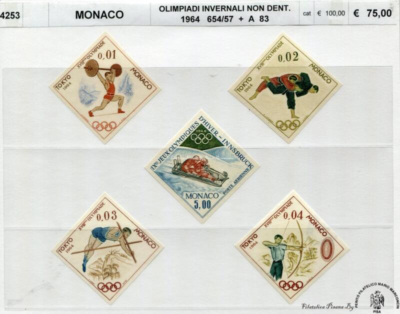4253  Monaco   1964    Olimpiadi 654/657 pa 83
