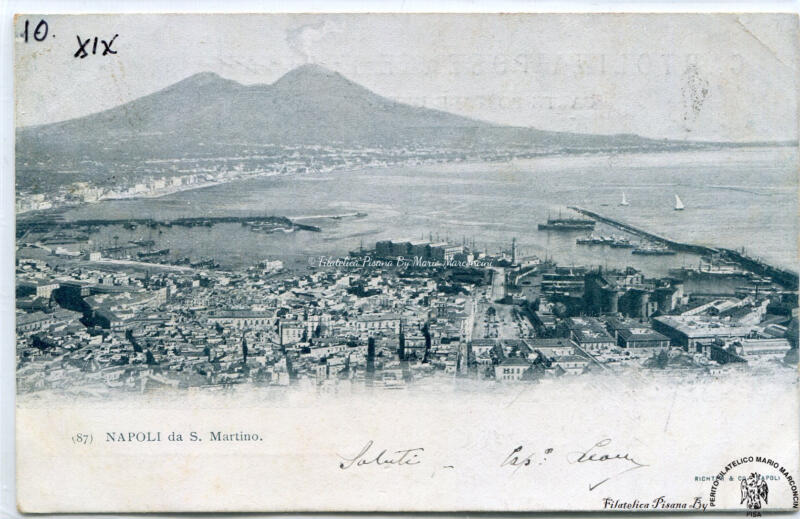 Cartolina illustrata Napoli da S. Martino