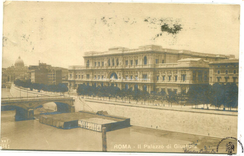 Cartolina illustrata Roma. Il Palazzo di Giustizia
