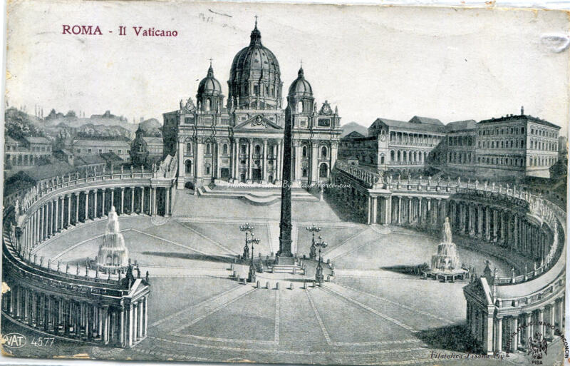 Cartolina illustrata Roma. Il Vaticano