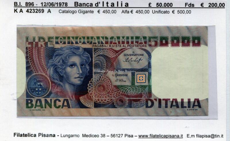 Banconota Italia - data 12/06/1978 - Lire 50.000