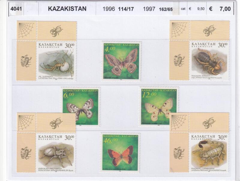 Francobolli Kazakistan - Anni 1996, 1997 Fauna Farfalle