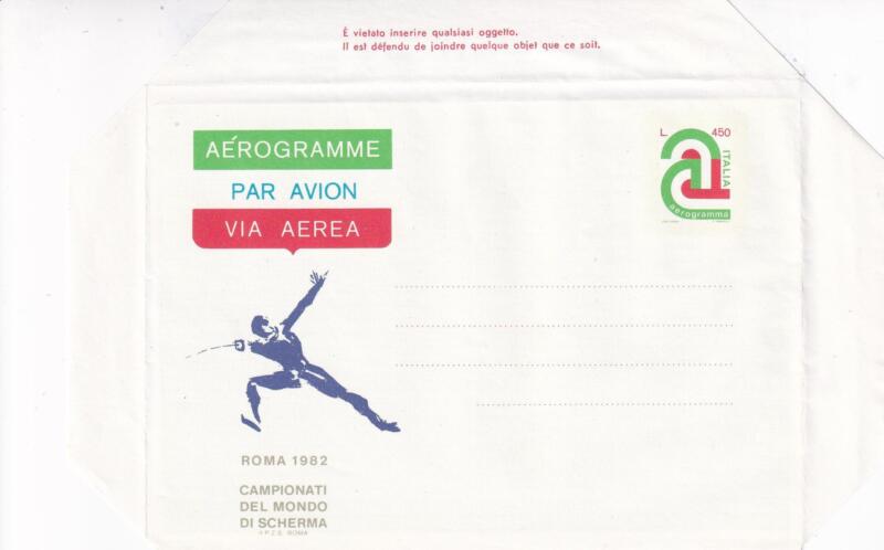 Aerogramma Italia soprastampa Scherma Z 4/1