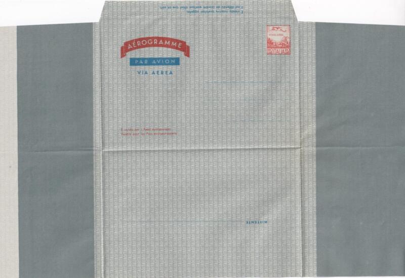 Aerogramma Italia A 5 senza perforazione