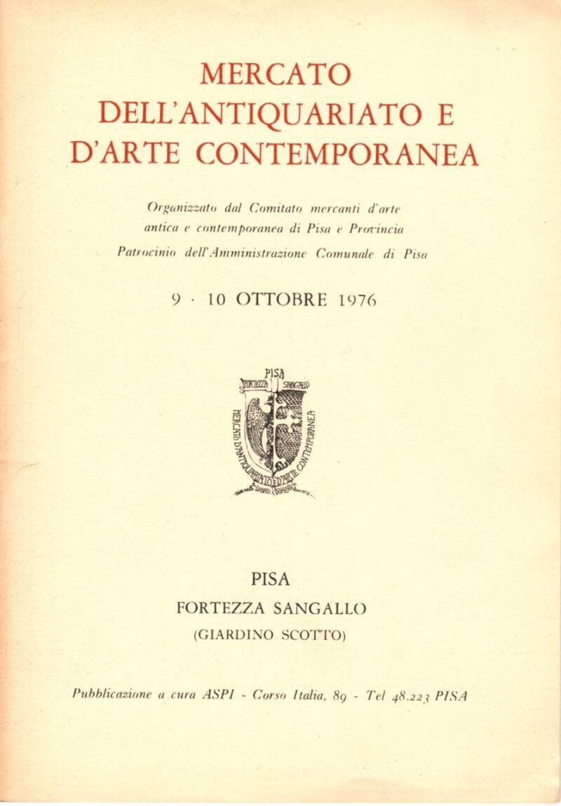 Mercato dell'antiquariato e dell'arte contemporanea, Giardino Scotto 9-10 ottobre 1976