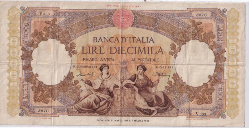 Banconota Banca d’Italia – Anno 1961 – Lire 10.000
