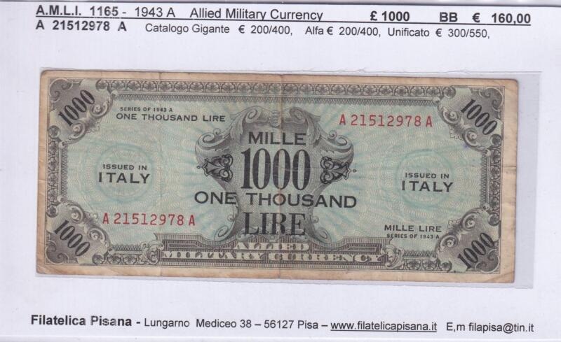 Banconota Allied Military Currency – Anno 1943 – Lire 1.000