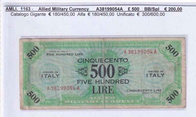 Banconota Allied Military Currency – Anno 1943 – Lire 500