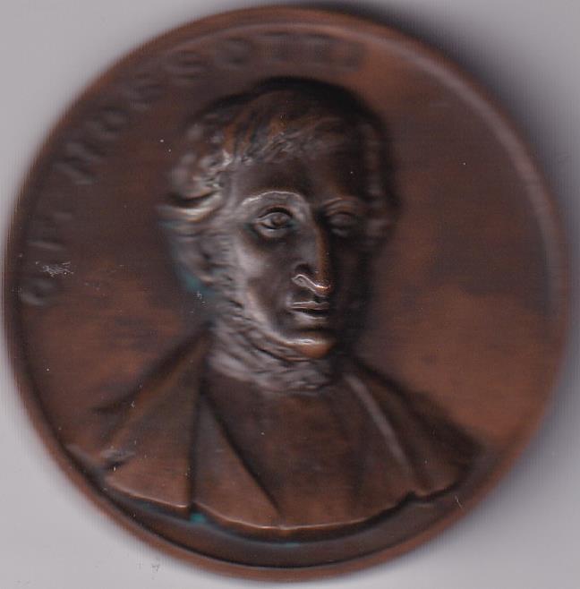 Medaglia O. F. Mossotti 100° Curtatone e Montanara Università di Pisa 1848/1948 - Diam. 55 bronzo