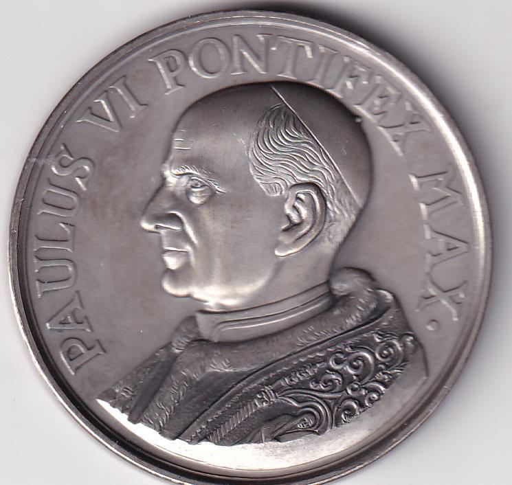 Medaglia Paolo VI La pietà - metallo bianco Diam. 60