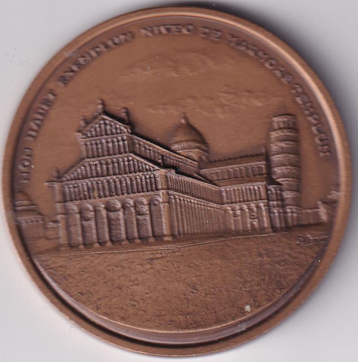 Medaglia Pisa Piazza dei Miracoli Rotary Club - Diam. 60 bronzo Opus Cenni