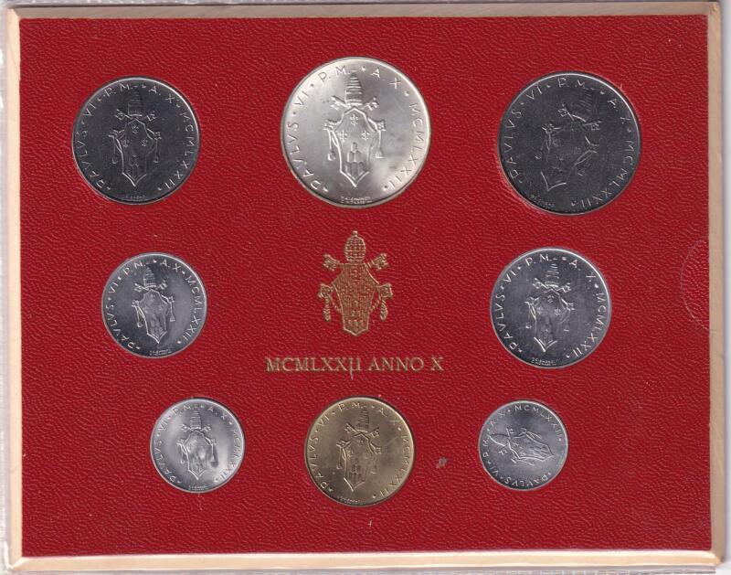 Monete Vaticano 1972 Serie divisionale fior di conio Anno X