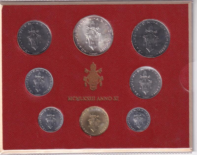 Monete Vaticano 1973 Serie divisionale fior di conio Anno XI