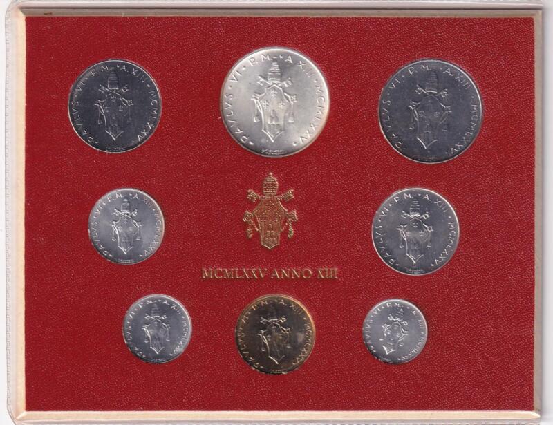 Monete Vaticano 1975 Serie divisionale fior di conio Anno XIII