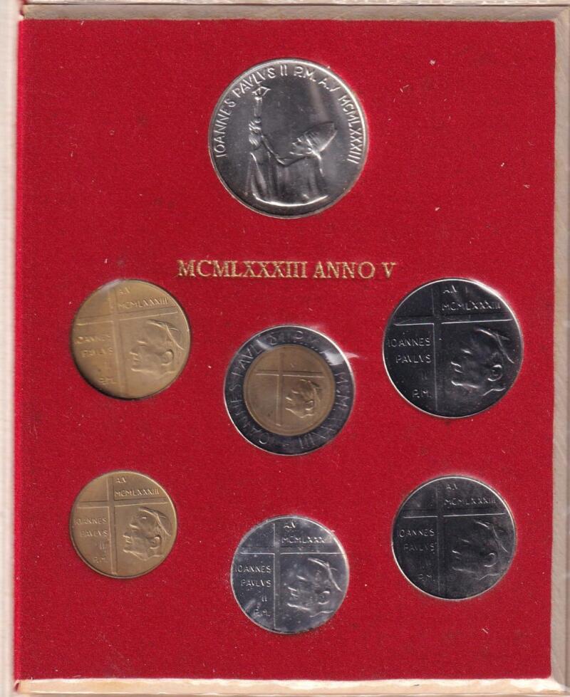 Monete Vaticano 1983 Serie divisionale fior di conio Anno V