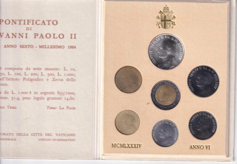 Monete Vaticano 1984 Serie divisionale fior di conio Anno VI